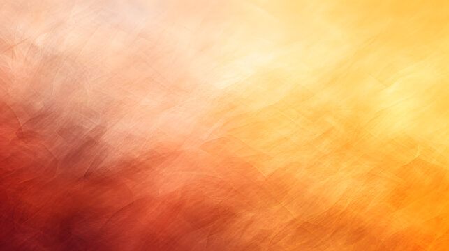 Yellow burnt orange red fiery golden brown black abstract background for design. Color gradient, ombre. Rough, grain, noise. Colorful bright spots. generative ai.