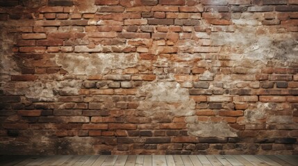 Antique brick wall background with Grunge stone texture panoramic vintage view - obrazy, fototapety, plakaty