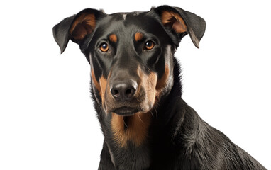 Beauceron Agile Herders Dogs Isolated on a Transparent Background PNG