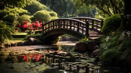 Bridge Park Garden image.Generative AI