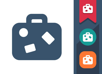 Briefcase Icon. Suitcase, Luggage, Baggage, Tourism, Travel