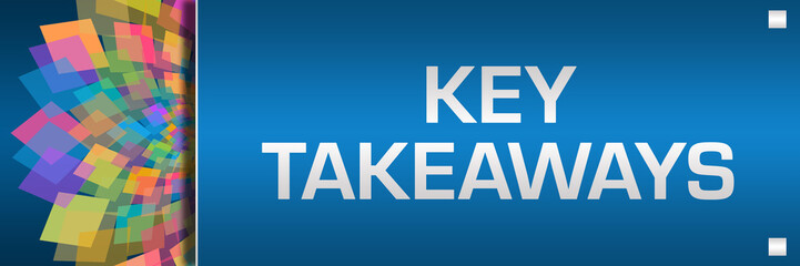 Key Takeaways Blue Left Colorful Floral Horizontal 