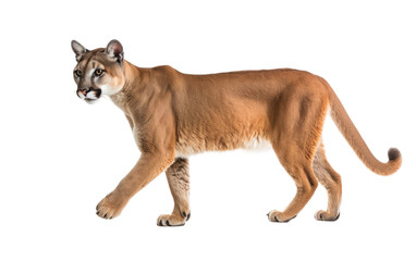 Cougar Stealthy Apex Predator of the Wild Isolated on a Transparent Background PNG