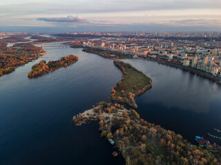 Aerial view of Kyiv city, Ukraine
