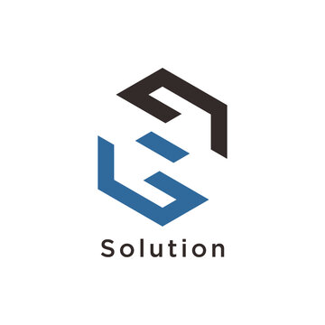 Solution design element icon with creative modern concept