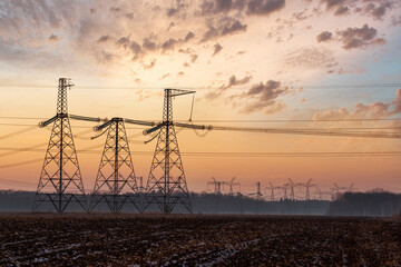 Power lines in Ukraine