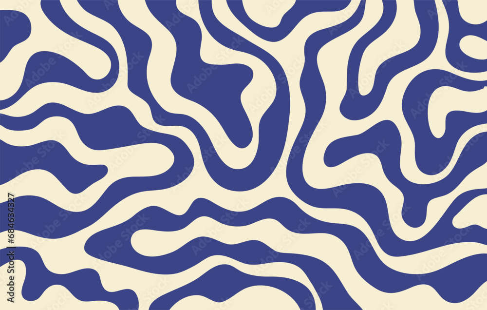 Poster abstract horizontal background with colorful waves. trendy vector illustration in style retro 60s, 7