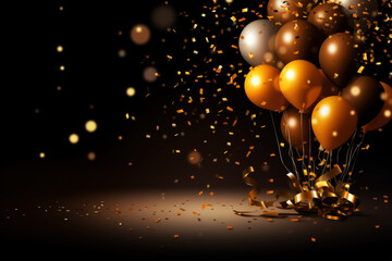 Happy new year  concept and celebration abstract background. Generative ai.
