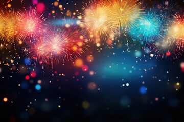 Happy new year  concept and celebration abstract background. Generative ai.