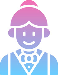 Waiter Girl Icon