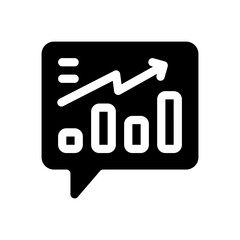 analytics glyph icon