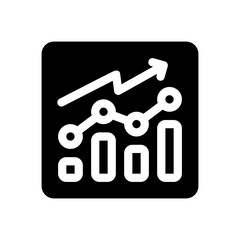 analytics glyph icon
