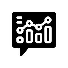 analytics glyph icon