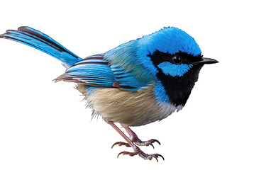 Fairy Wren Vibrant Plumage Voice Isolated on a Transparent Background PNG