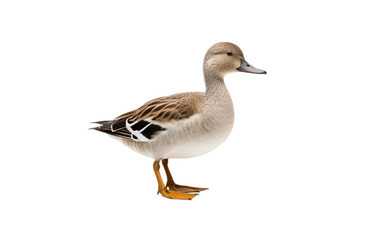 Gadwall Duck Isolated on a Transparent Background PNG