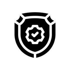 quality assurance glyph icon