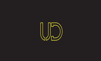  UD, DU, U, D Abstract Letters Logo Monogram