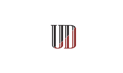  UD, DU, U, D Abstract Letters Logo Monogram