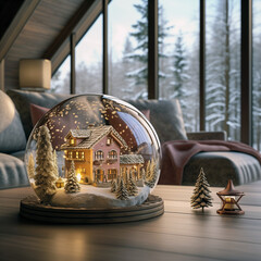 christmas decoration with  Magnificent ball 
