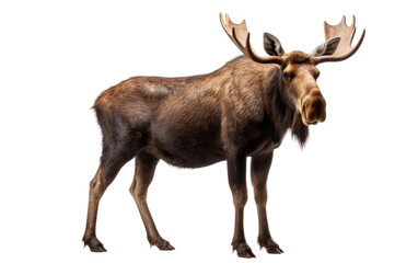 Moose Giant Antlers Isolated on a Transparent Background PNG