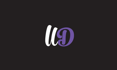  UD, DU, U, D Abstract Letters Logo Monogram