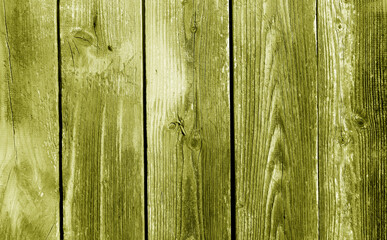 Fototapeta na wymiar Grunge yellow wood board fence or wall pattern.