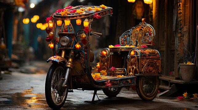 3d realistic rickshaw