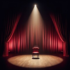 red chair on the stage