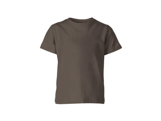 The isolated brown olive colour blank fashion tee front mockup template