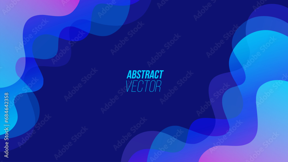 Leinwandbilder abstract background with vibrant color liquid shapes. flowing dynamic neon colored waves. bright col