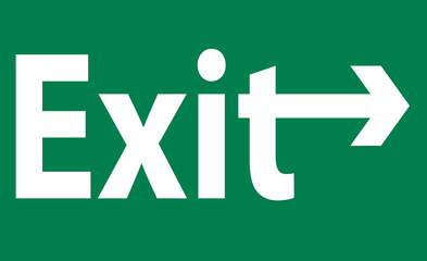 Panneau Exit stylis&eacute; avec fl&egrave;che int&eacute;gr&eacute;