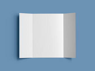 Blank A4 Gate Fold Brochure 3d render to present your design