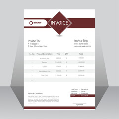 Creative invoice design template.