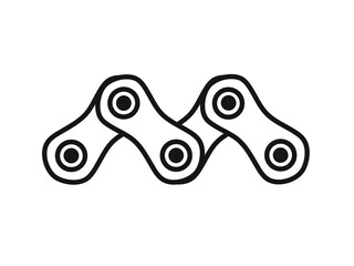 bicycle chain icon vector with simple design.chain icon