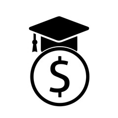 education scholarship icon on white background