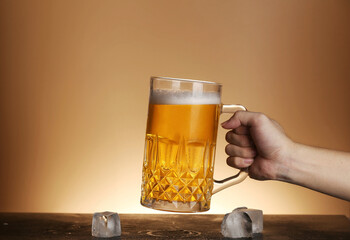 Images of beer mugs, beer hands and beer mugs taken in the studio, hi res photo