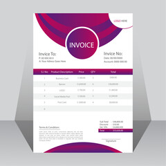 Modern business invoice design template.