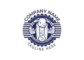 Pet care logo, goat care logo, goat mascot logo, 