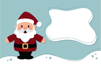 Retro Santa with Sign