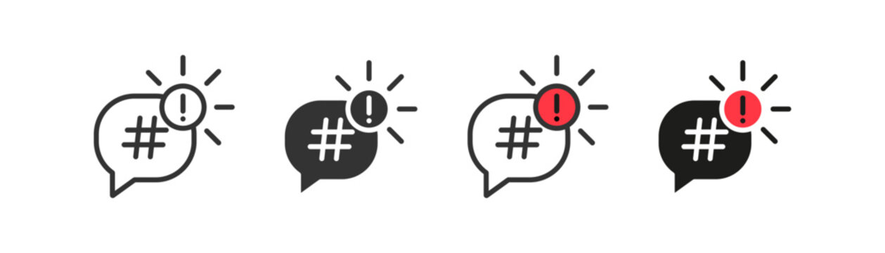 Hashtag bubble icon. Vector illustration design.