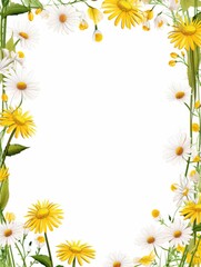 Obraz premium abstract floral background in yellow and white colors. natural, healthy plants. 