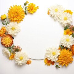 Obraz premium abstract floral background in yellow and white colors. natural, healthy plants. 