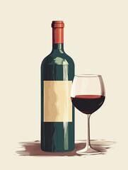 vine illustration conceptual image. perfect illustration for vine card. 