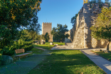 Porta de Alconchel of the fortification at Portuguese town Evora, Alentejo, Portugal
