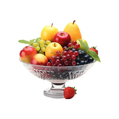 fruit bowl on transparent  background