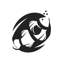 Clown Fish logo template Isolated. Brand Identity. Icon Abstract Vector graphic