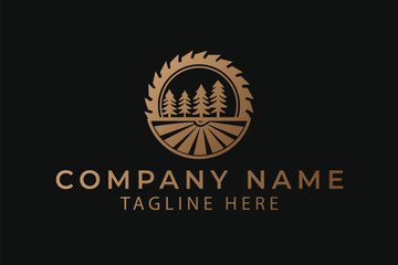 Obraz premium Road making logo, Road construction logo, trees on the road logo