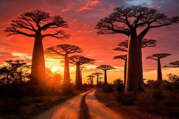 Sunset Baobabs in Madagascar