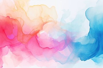 abstract watercolor background with multicolored splashes