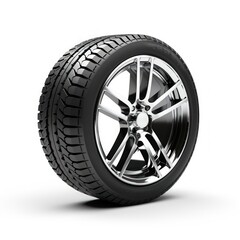 Obraz premium 3d Car tire isolated in white background